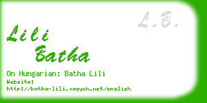 lili batha business card